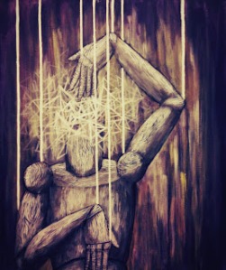 mind puppet puppeteer marionette string mind slave behaviour psychology timid shy anxiety hold back